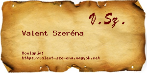 Valent Szeréna névjegykártya